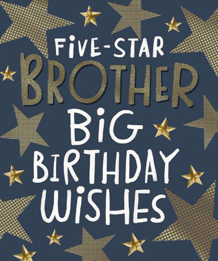 Picture of FIVE STAR BROTHER BIG BIRTHDAY WISHES CARD